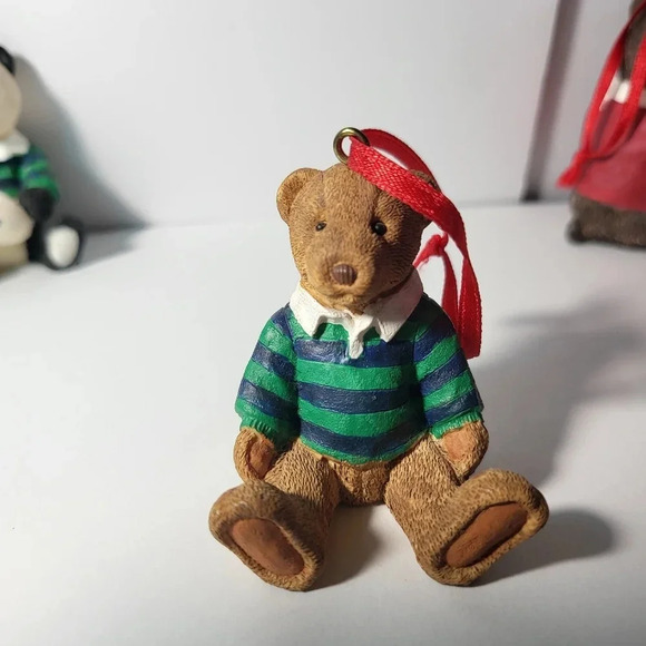Lands End Christmas Bears Ornament Lot of 6 1996 - Picture 4 of 8